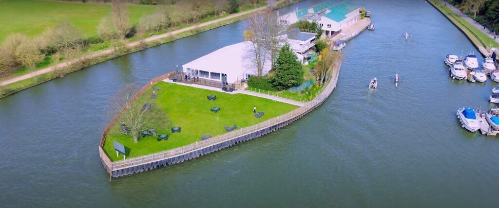 Ravens Ait Island near Kingston and Surbiton, perfect for unique corporate events